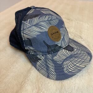 Dakine Hat 10001895 Baseball Trucker Cap Blue Mesh Snapback Leaf Print